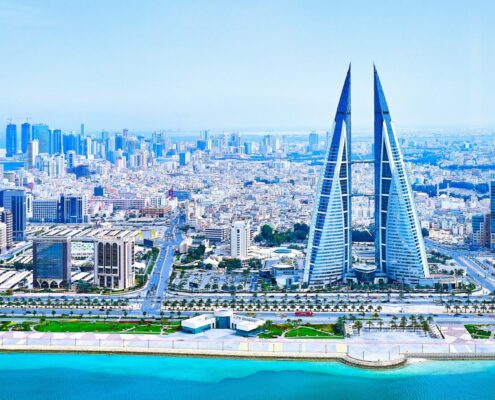 Panoramic View Of Manama City In Bahrain