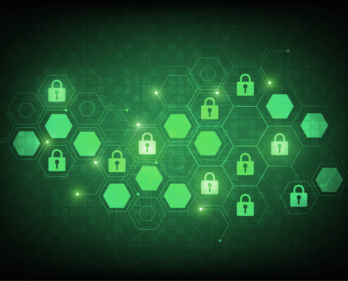 Premium Security Cyber Digital Concept. Abstract Technology Back