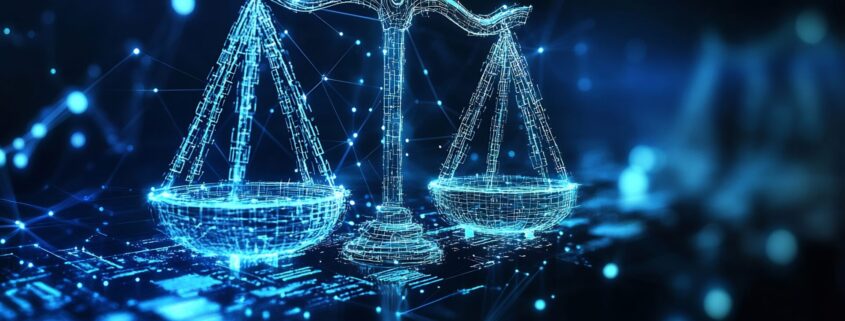 Conceptual Visualization Of Cybersecurity Laws Digital Forensics Featuring Cybercrime Investigations Hacking Prevention Methods Forensic Data Recovery And Evolving Legal Responses To Digital Crimes
